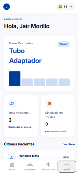 Dashboard M&oacute;vil